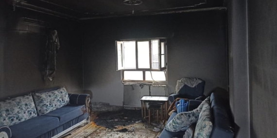 Siirt’te Çıkan Yangında Bir Ev Kül Oldu