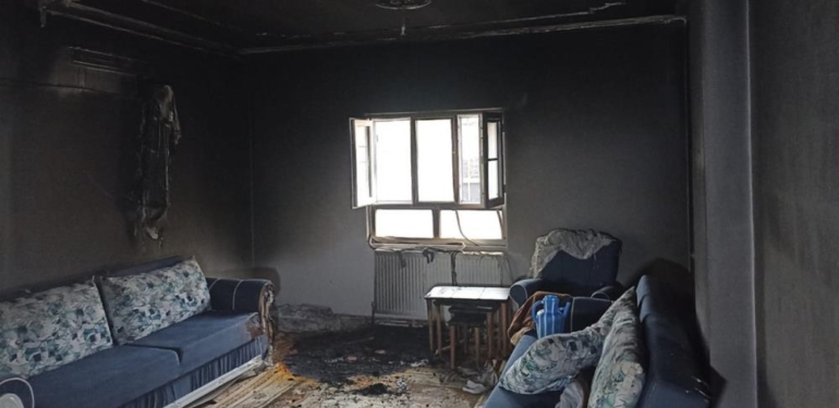Siirt’te Çıkan Yangında Bir Ev Kül Oldu