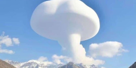 Şırnak’ta Mantar Bulutu İlgi Çekti