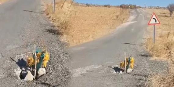 Diyarbakır Köy Yolunda Garip Bir Levha: 1 Yıldır Çözüm Bekliyorlar