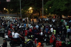 GAZİANTEP'TE MOTOSİKLET SÜRÜCÜLERİ İSRAİL'İ PROTESTO ETTİ