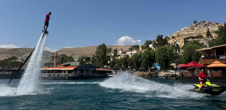 Şanlıurfa İlk Defa Flyboard ve Jet Ski Gösterisine Sahne Oldu