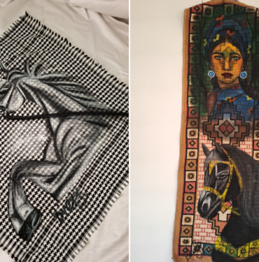 binefş inan Halı ve Puşi Tuval Oldu