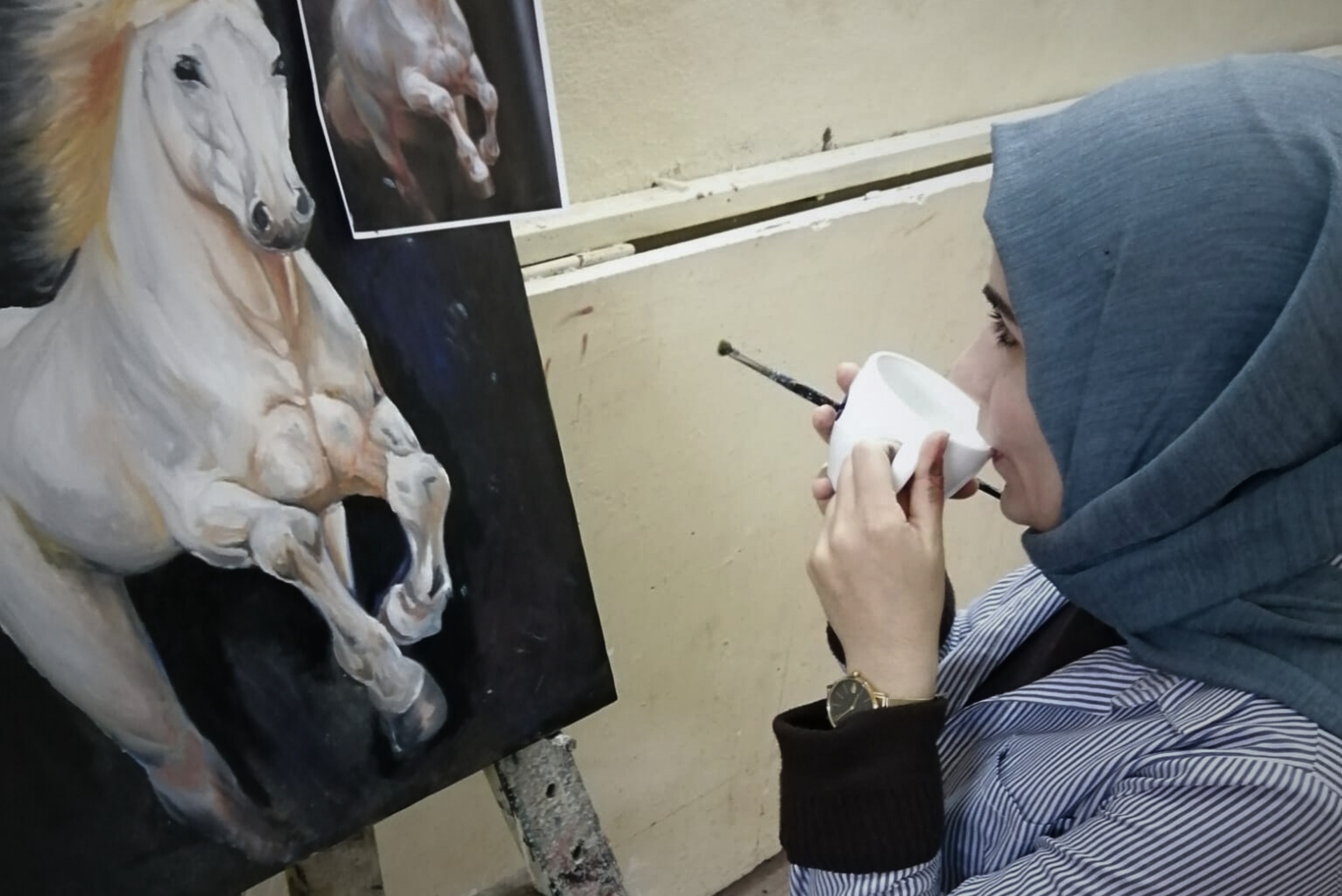 Geleneksel Dokulara Sanat Dokunuşu: Halı ve Puşi Tuval Oldu