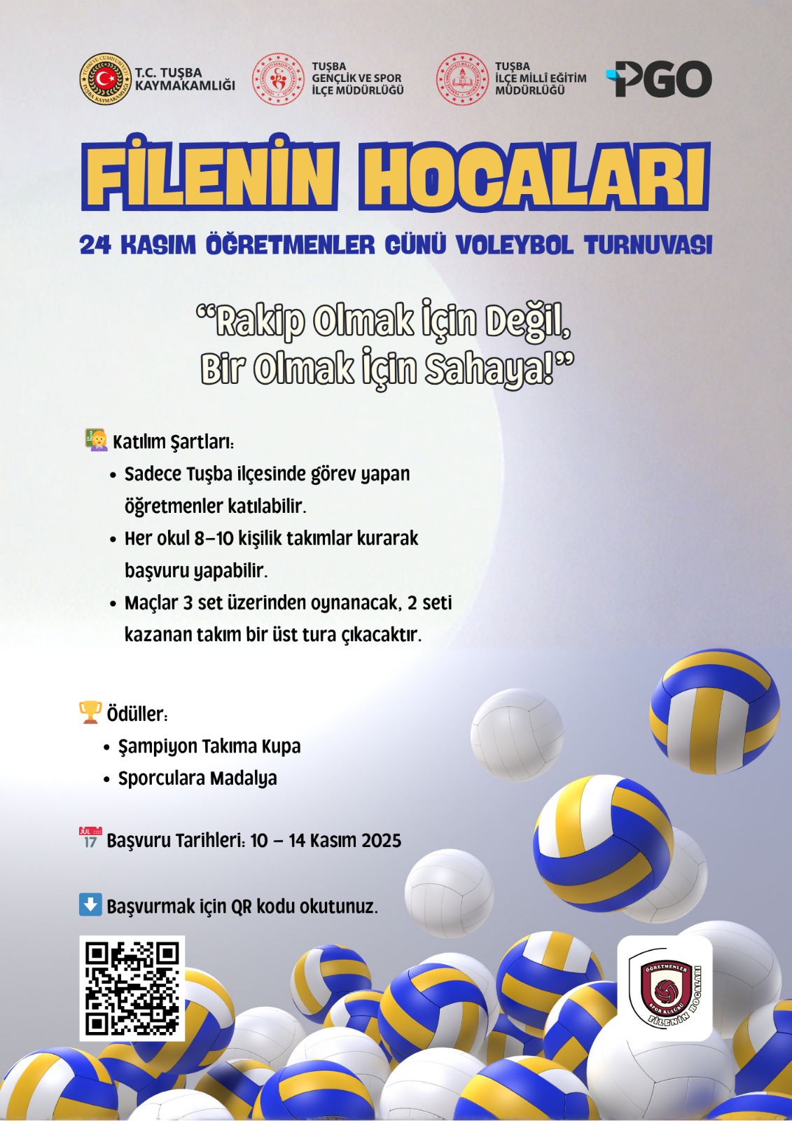 Tuşba'da 24 Kasım Coşkusu Voleybol İle Karşılanıyor