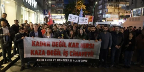 Diyarbakır’da 4 İşçinin Öldüğü Göçük Olayı Protesto Edildi