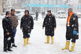 Eş Başkan Bingöl, Kar Yağışı Dolayısıyla Devam Çalışları Yerinde İnceledi