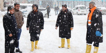 Eş Başkan Bingöl, Kar Yağışı Dolayısıyla Devam Çalışları Yerinde İnceledi